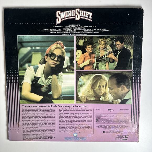 SWING SHIFT Laserdisc LD GOOD CONDITION KURT RUSSELL GOLDIE HAWN GREAT FILM! - Picture 2 of 4